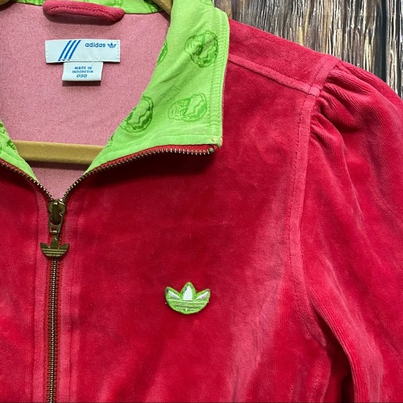 Adidas | pink velour track jacket - Picture 3 of 6